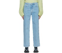 Blue Wide-Leg Jeans