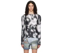 SSENSE Exclusive Black & White Shadows Long Sleeve T-Shirt