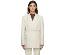Off-White Double-Breasted Blazer