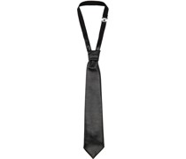 SSENSE Exclusive Black Faux-Leather Tie