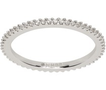 Silver #3512 Pavé Sleek Band Ring