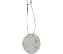 Silver 1 Euro Coin Earring