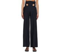 Navy Wide Trousers
