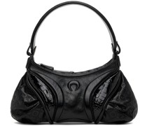 Black Embossed Leather Futura Bag