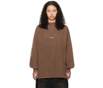 Brown Faded Long Sleeve T-Shirt