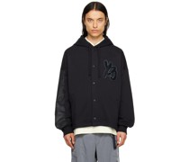 Black Graphic Patch Hoodie