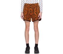 Black & Orange Vented Shorts