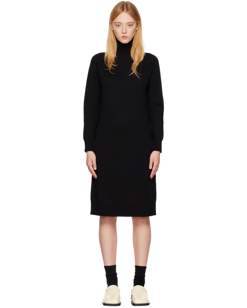 Max Mara Damen Black Linfa Midi Dress