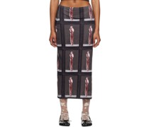 Black 'The Lady In Red' Maxi Skirt