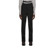 Black Wool Trousers