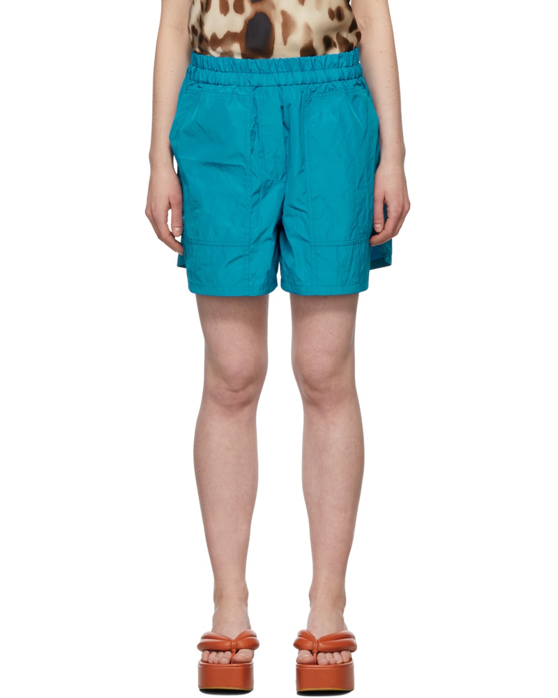 Dries van Noten Damen Blue Pool Shorts
