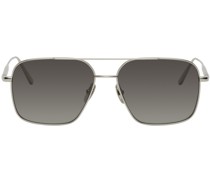 Silver Metal Aviator Sunglasses