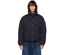 Black Quilted Puffer Down Jacket