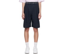 Navy Suit Shorts