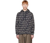 Navy Klein Stencil Allover Hoodie