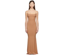 Tan Soft Lounge Slip Dress