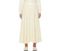 Off-White Flared Maxi Skirt
