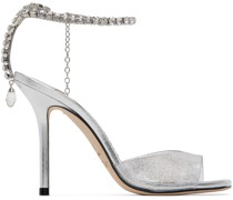 Silver Saeda 100 Heeled Sandals