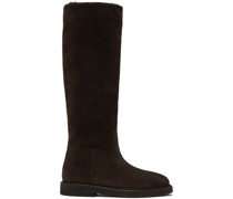 Brown Suede Riding Boots