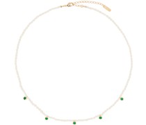White & Green Pearl #9700 Necklace