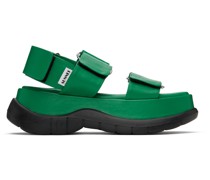 SSENSE Exclusive Green Platform Sandals