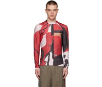 Red Graphic Long Sleeve T-Shirt