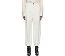 White Classico Drawcord Trousers