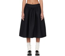 Black Belt Loop Midi Skirt