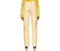Croco Leather Trousers