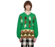 Green Argyle Sweater