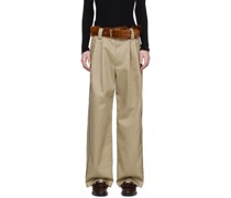 Taupe Pleated Trousers