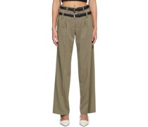 Khaki Belted Trousers
