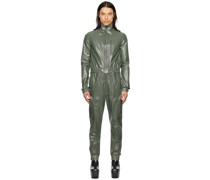 Green Bauhaus Denim Flightsuit