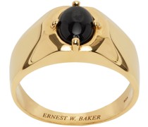 Gold Onyx Stone Ring