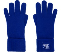 Blue Cashmere Blend Gloves