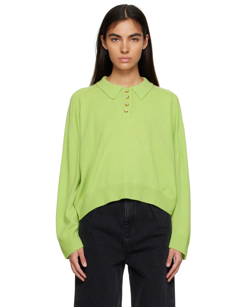 Loulou Studio Damen Green Forana Polo