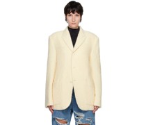 Off-White Peaked Lapel Blazer