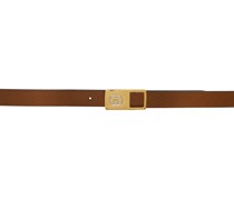 Brown Leather Interlocking G Belt