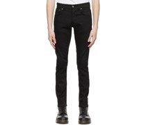 Black Grim Tim Straight Slim Jeans