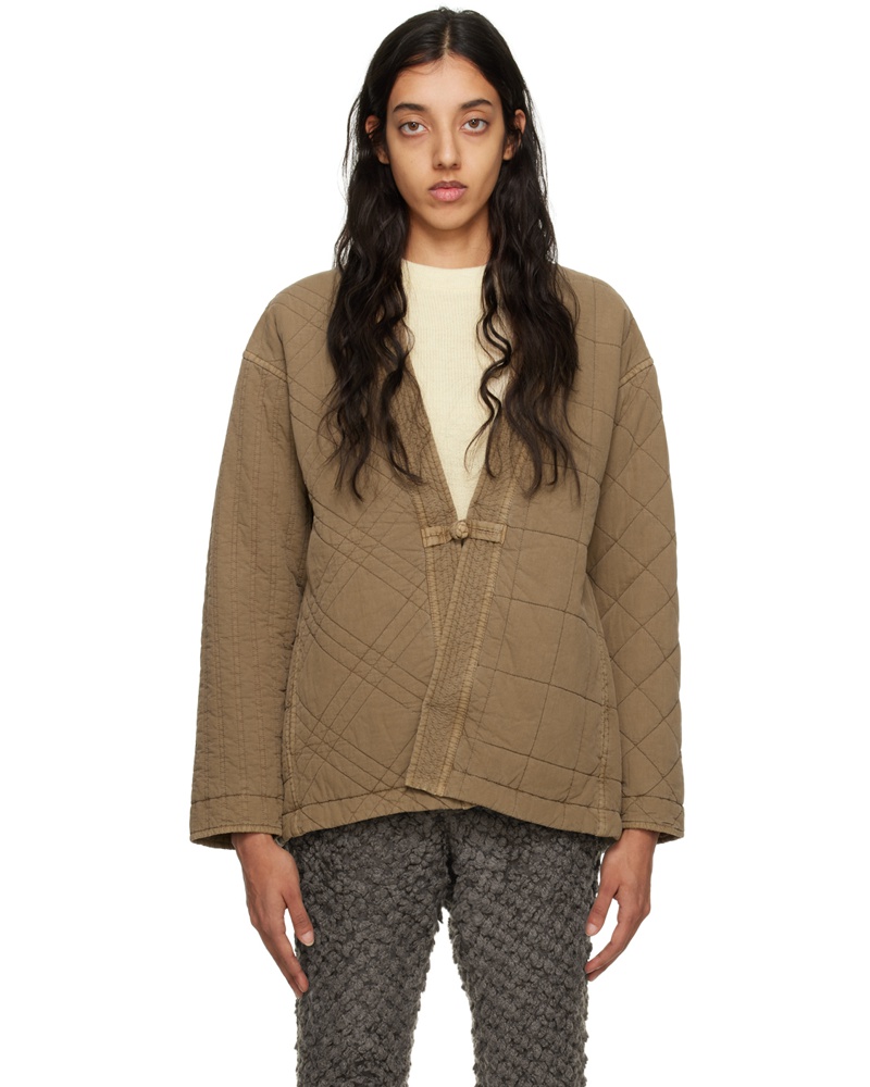 Snow Peak Damen Brown Noragi Jacket Snow Peak Damen Brown Noragi Jacket