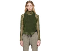 Green & Black Twisted Turtleneck