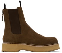 Brown Single Stack Chelsea Boots