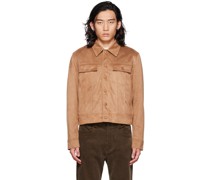 SSENSE Exclusive Brown Faux-Suede Jacket
