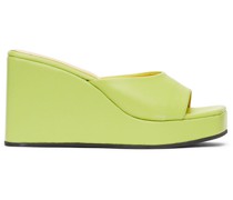 Yellow Level Wedge Sandals