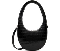 Black Croco Crossbody Swipe Bag