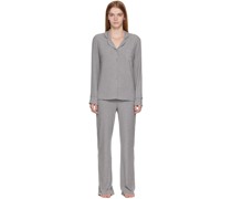Gray Soft Lounge Shirt & Lounge Pants Set