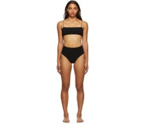 Black Smocked Bikini