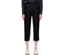 Black Rolled Trousers