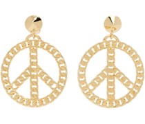 Gold Love & Peace Earrings