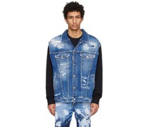 Blue 'Goth Surfer' Denim Vest